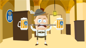 Character Lifting Beer