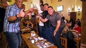 Guests Standing On Benches Hofbrauhaus.0d3987a5e5ece0c6bb012b72583d3e01