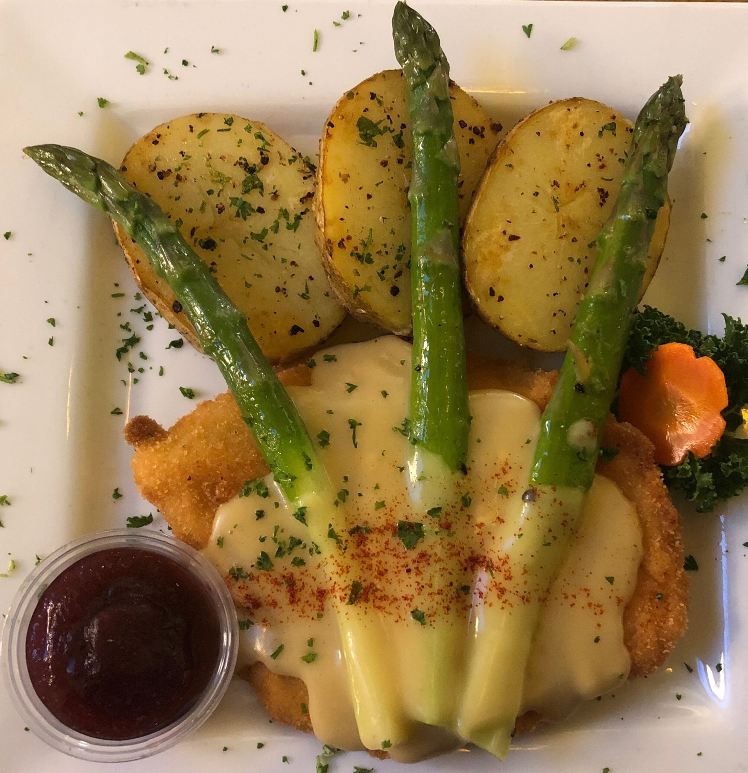 Hähnchenschnitzel Mit Spargel Min